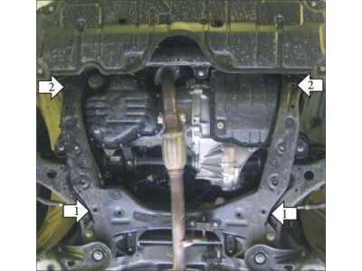 Защита картера и КПП Мотодор сталь 2 мм для Toyota Venza/Camry 2007-2018