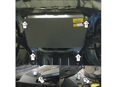 Защита картера и КПП Мотодор сталь 2 мм для Toyota Highlander/Lexus RX300/330/350 2001-2009