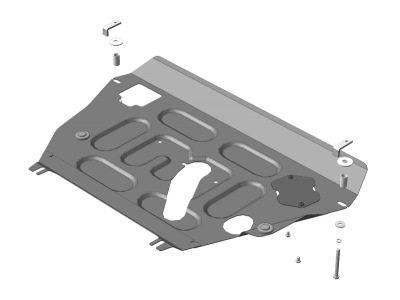 Защита картера и КПП Мотодор сталь 2 мм для Toyota RAV4 № 02554