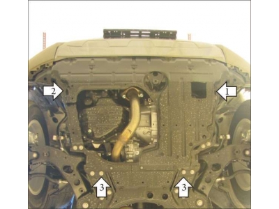 Защита картера и КПП Мотодор сталь 2 мм для Toyota RAV4 2006-2013 02554