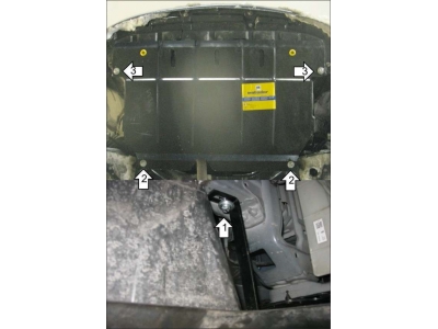 Защита картера и КПП Мотодор сталь 2 мм для Toyota Yaris 2005-2011 02555