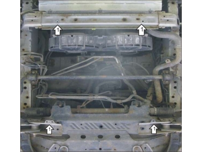 Защита радиатора Мотодор сталь 2 мм для Toyota Hiace 2004-2021
