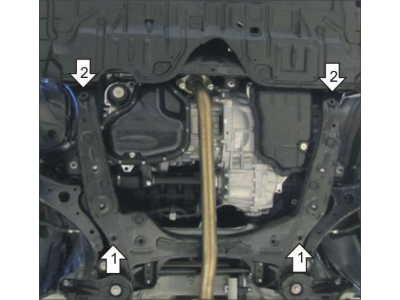 Защита картера и КПП Мотодор сталь 2 мм для Toyota Venza/Camry/Lexus ES250 2011-2018 02562