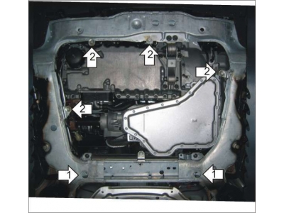 Защита картера и КПП Мотодор сталь 2 мм для Volvo S80 1998-2006 02610