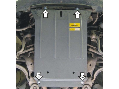 Защита картера и КПП Мотодор на универсал сталь 2 мм для Audi A4 2004-2007