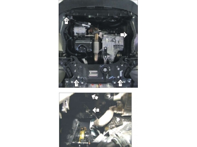 Защита картера и КПП Мотодор сталь 2 мм для Volkswagen Caddy 2010-2021