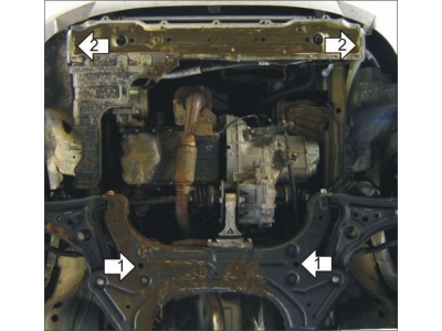 Защита картера и КПП Мотодор сталь 2 мм для Chevrolet Aveo 2003-2008