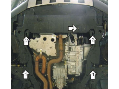 Защита картера и КПП Мотодор сталь 2 мм для Chevrolet Captiva/Opel Antara 2006-2011