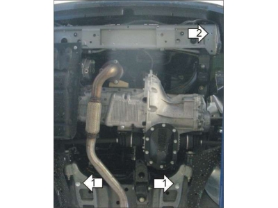 Защита картера и КПП Мотодор сталь 2 мм для Chevrolet Lanos/ZAZ Sens/Chance 1997-2014