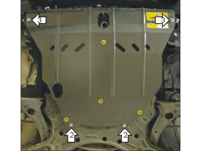 Защита картера и КПП Мотодор сталь 2 мм для BYD F3/Emgrand EC7 2006-2007