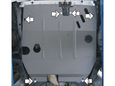 Защита картера и КПП Мотодор сталь 2 мм для Hafei Simbo 2006-2008