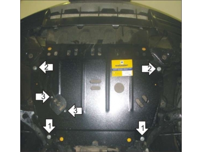 Защита картера и КПП Мотодор сталь 2 мм для Lexus RX-300/400h 2003-2008