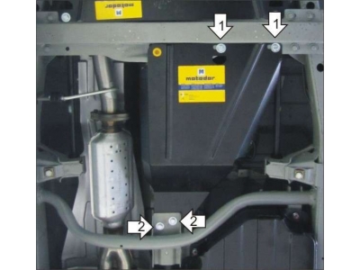 Защита раздаточной коробки Мотодор сталь 2 мм для Tagaz Tager 2008-2014 05308