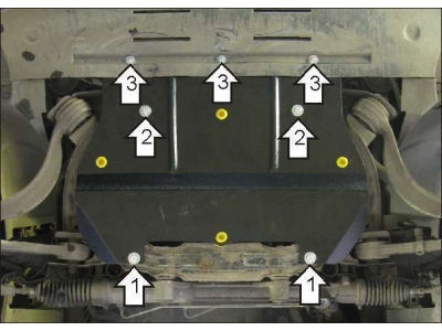 Защита картера двигателя Мотодор сталь 2 мм для Jaguar XJ 2003-2009