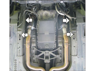 Защита КПП Мотодор сталь 2 мм для Jaguar XJ 2003-2009
