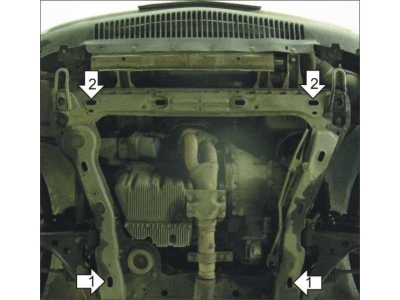 Защита картера и КПП Мотодор сталь 2 мм для Alfa Romeo 166 1998-2007