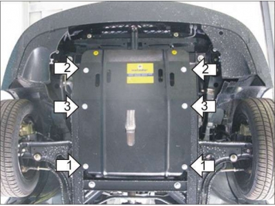 Защита картера и КПП Мотодор сталь 2 мм для Vortex Corda 2010-2013