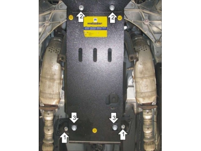 Защита КПП Мотодор сталь 2 мм для Infiniti M25/G25 2010-2014