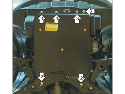 Защита картера и КПП Мотодор сталь 2 мм для Chery Tiggo 5 2014-2021