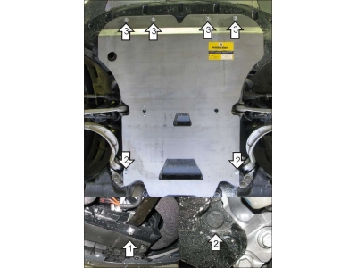 Защита картера и КПП Мотодор сталь 3 мм для Audi Q5 2008-2016