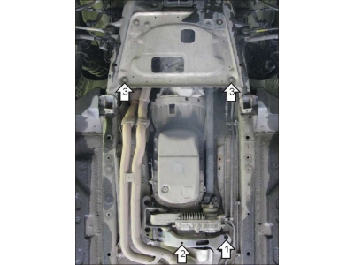 Защита КПП Мотодор сталь 3 мм для BMW X3 E83 2004-2010