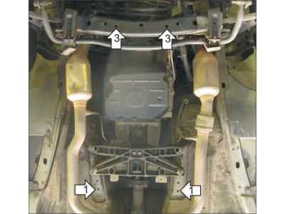 Защита КПП Мотодор сталь 3 мм для Chrysler 300C 2004-2007
