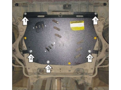 Защита картера и КПП Мотодор сталь 3 мм для Honda Civic 2006-2012