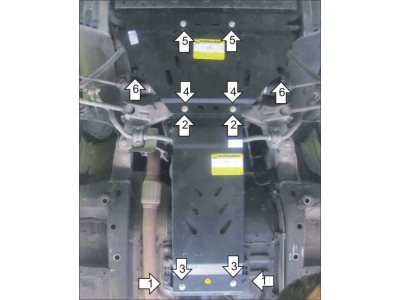 Защита картера и КПП Мотодор сталь 3 мм для Hyundai Genesis 2014-2021