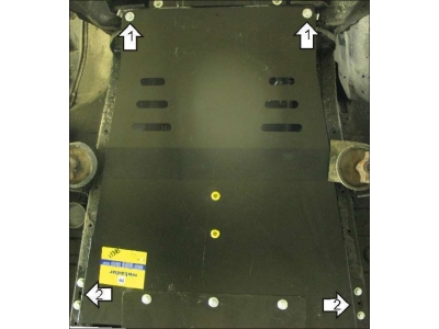 Защита АКПП Мотодор сталь 3 мм для Mitsubishi L200 2006-2015