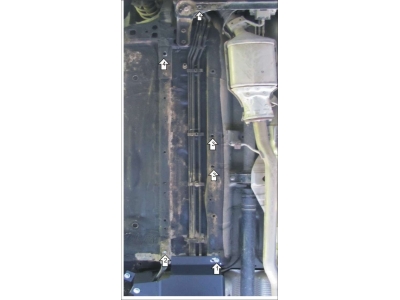 Защита топливных трубок Мотодор сталь 3 мм для Nissan X-Trail T31 2007-2015