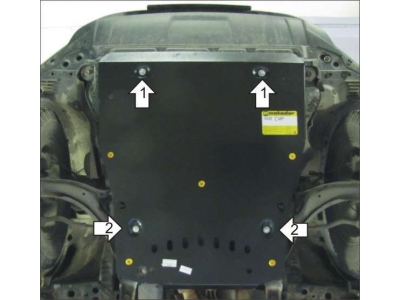Защита картера и КПП Мотодор сталь 3 мм для Nissan X-Trail T31 2007-2015