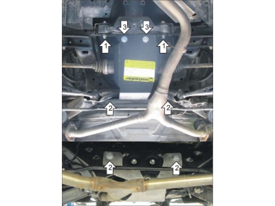 Защита заднего дифференциала Мотодор сталь 3 мм для Subaru Forester/Impreza/XV 2011-2017