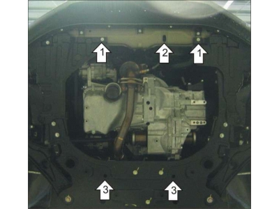 Защита картера и КПП Мотодор сталь 3 мм для Suzuki Splash 2009-2014