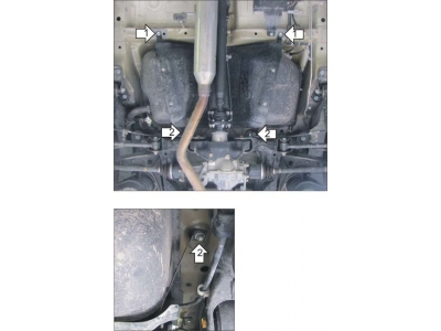 Защита бензобака Мотодор сталь 3 мм для Suzuki Grand Vitara 2005-2015