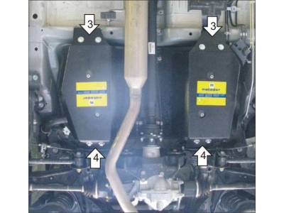 Защита бензобака Мотодор сталь 3 мм для Suzuki Grand Vitara 2005-2015