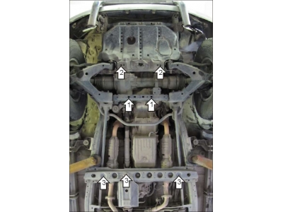 Защита картера и КПП Мотодор сталь 3 мм для Toyota Land Cruiser 100 1998-2007