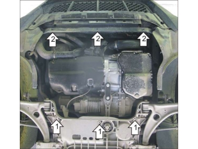 Защита картера и КПП Мотодор сталь 3 мм для Volkswagen Tiguan 2007-2016 12705