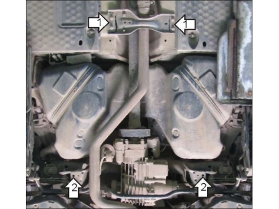 Защита бензобака Мотодор сталь 3 мм для Volkswagen Tiguan 2007-2016 12706