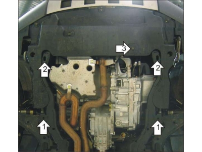 Защита картера и КПП Мотодор сталь 3 мм для Chevrolet Captiva/Opel Antara 2006-2011
