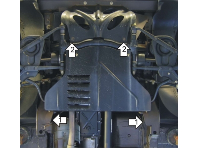 Защита КПП и дифференциала Мотодор сталь 3 мм для Chevrolet Niva 2002-2021