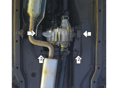 Защита раздаточной коробки Мотодор сталь 3 мм для Chevrolet Niva 2002-2021