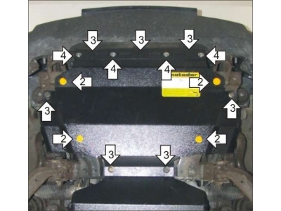 Защита радиатора Мотодор сталь 3 мм для Chevrolet TrailBlazer 2013-2016