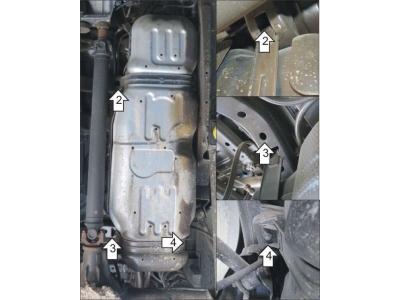 Защита бензобака Мотодор сталь 3 мм для Chevrolet TrailBlazer 2013-2016