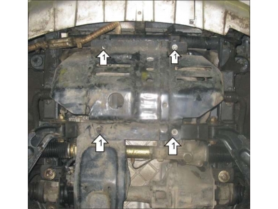 Защита картера и радиатора Мотодор сталь 3 мм для Great Wall Hover H5 2011-2015