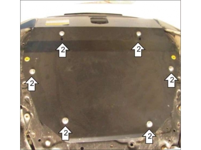 Защита картера и КПП Мотодор сталь 3 мм для Land Rover Freelander 2 2006-2014