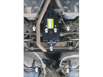 Защита заднего дифференциала Мотодор сталь 3 мм для Land Rover Freelander 2 2006-2014
