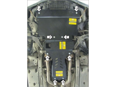Защита картера и КПП Мотодор сталь 3 мм для Lexus IS250 2005-2010 15006