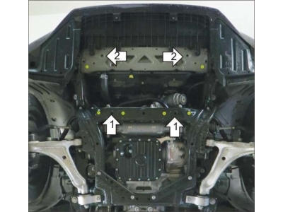 Защита картера и электропроводки Мотодор сталь 3 мм для Lexus GS350 2012-2018