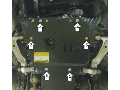 Защита картера двигателя Мотодор сталь 3 мм для Lexus GS300/GS350 2005-2018