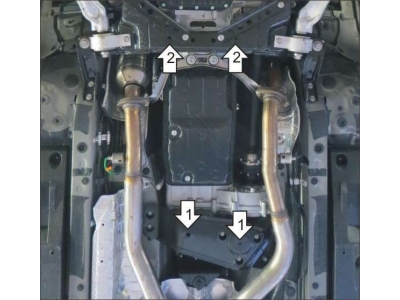 Защита КПП и РК Мотодор сталь 3 мм для Lexus GS300/GS350 2005-2018